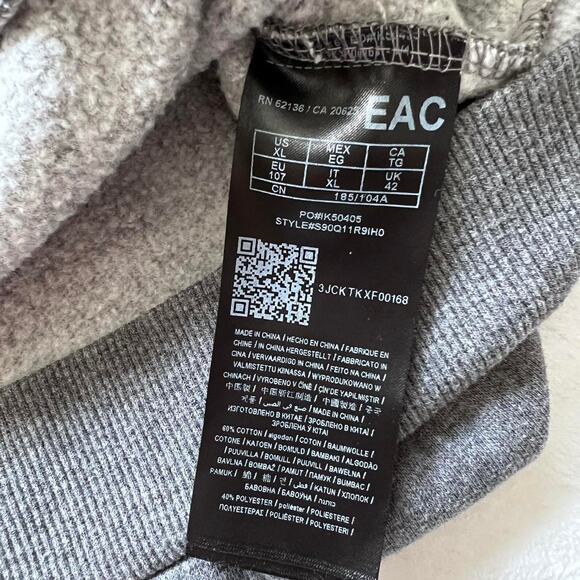 Guess LA Gray Pullover Camo Logo Crewneck Sweatshirt Women's size XL - Picture 7 of 7